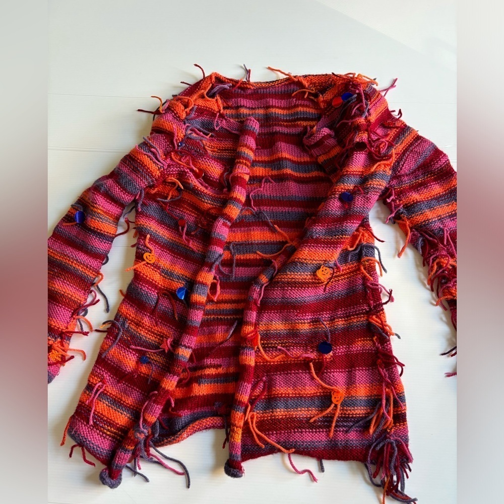 Halloween Sweater Grunge Knit Medium